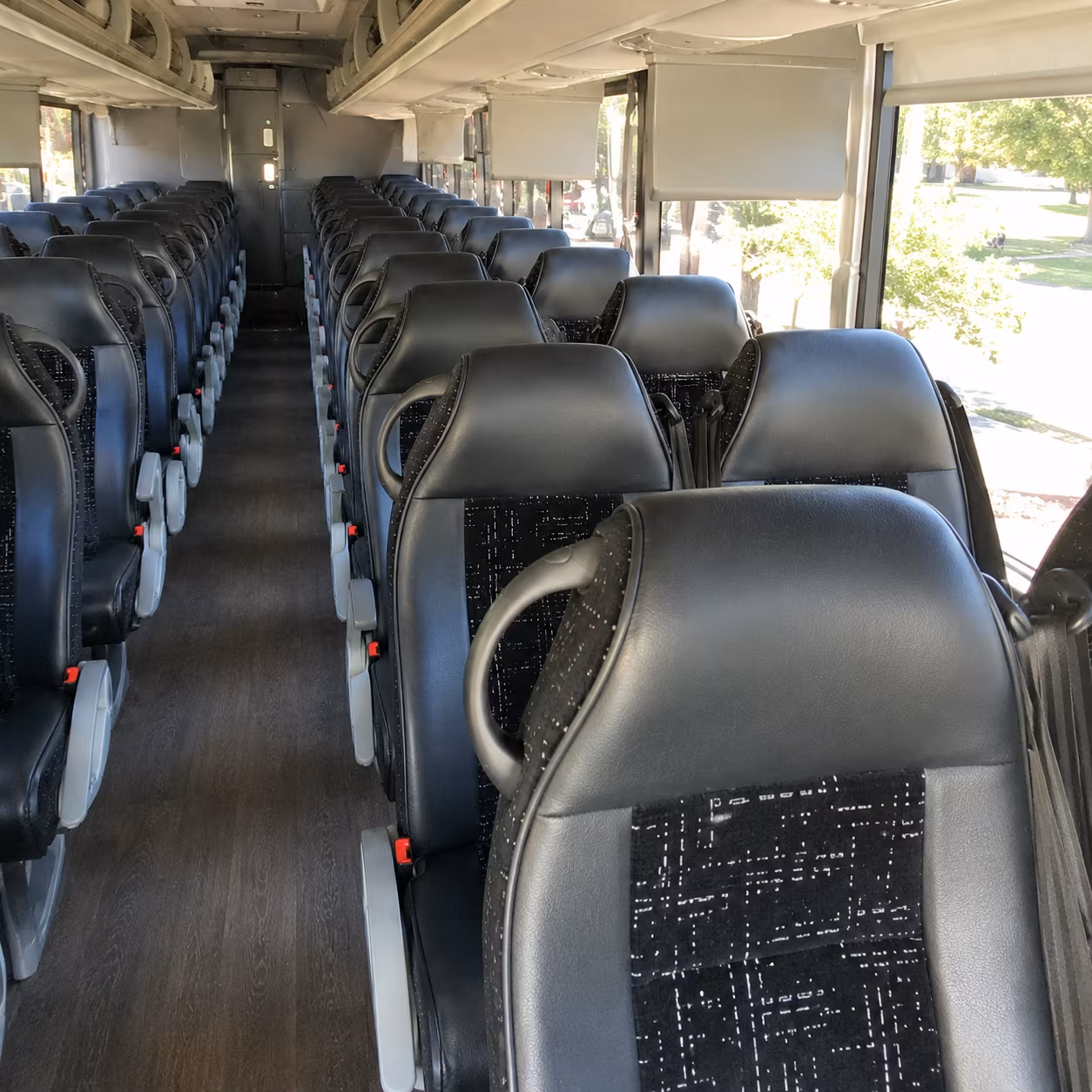 moreno valley charter bus rental interior